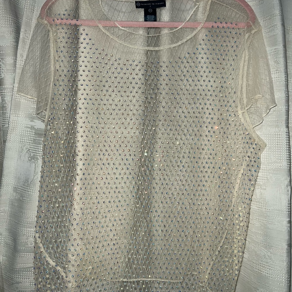 Fashion to Figure Sheer Gold Blouse